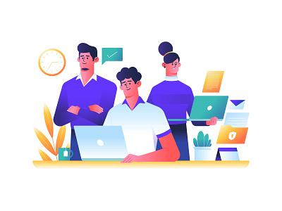 ABOUT US - Vector Illustration about us about us page character character design colors creative dribbble illustration landing page minimal ui illustration vector web illustration