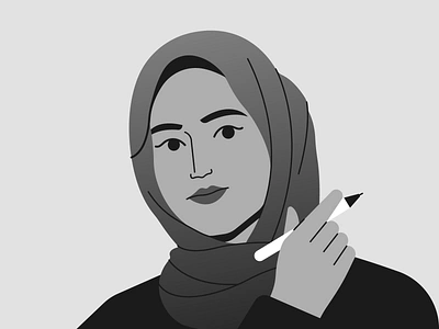 Hijabi creative expression face head hijabi illustration lady middle east minimal muslim vector women