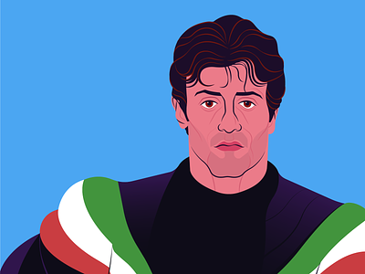 Rocky Balboa IV - Sylvester Stallone actor adidas adidas originals character clever colors creative dribbble expression face illustration male minimal rocky balboad sylvester stallone vector