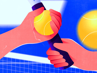 Tennis POV 🎾 colors creative dribbble illustration minimal pov tennis player vector