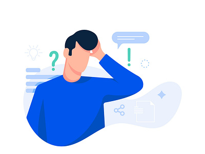 FAQ - Frequently Answered Questions character colors concept design designer digital art faqs help desk illustration latest minimal office ui vector web illustration