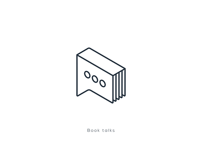 BOOK TALKS - Combination Logo abstract book logo chat chat logo clever logo combined concept creative dribbble isometric isometric design latest lineart logo mark minimal talk logo talks vector