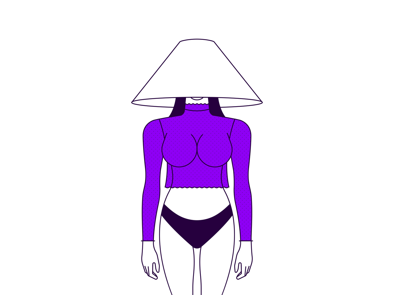 LADY IN PURPLE- Illustration abstract adult character colors concept creative design digital art dribbble illustration lady lamp night purple sexual vector