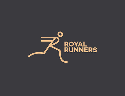 ROYAL RUNNER - LOGO abstract athlete clever logo combination concept creative design dribbble illustration logo minimal run runner running man vector