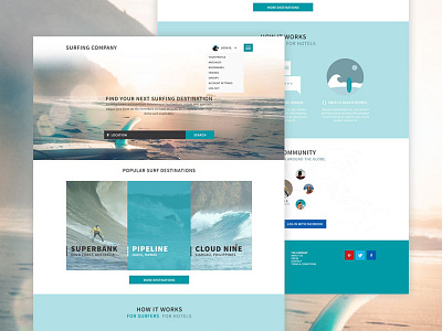 Surfing Company Website ui web