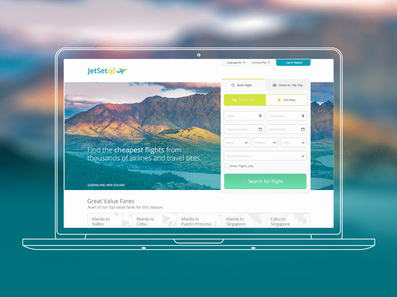 Flight Booking Website booking flight ui web