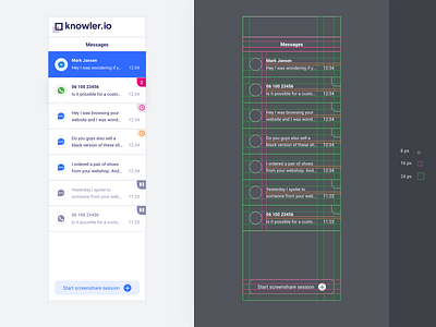 Multi channel chatque + (anatomy) chat chat app desktop list live chat messenger product design saas ui uidesign ux whatsapp