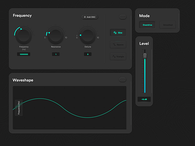 VST knobs and handles dark mode dashboard minimalism neumorphic product design skeumorphic skeuomorphic ui vst