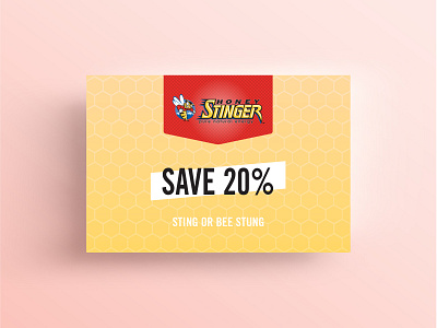 Honey Stinger Discount Card adobe branding business card card creative cloud discount card graphic design honey stinger icon indesign logo print