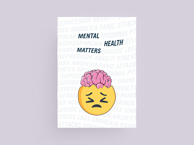 Mental Health Matters Poster adobe graphic design illustration illustrator mental health mental health awareness poster poster design
