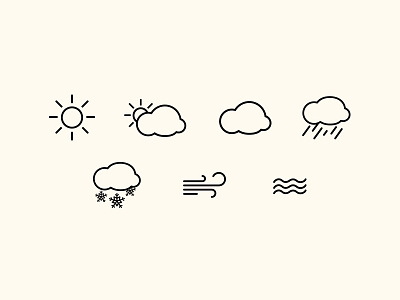 Weather Icons adobe blog graphic design icon illustration illustrator journal weather