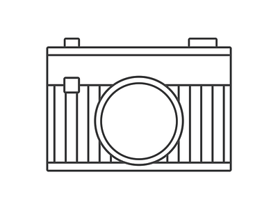 Line Camera black camera flat icon iconography line lineart logo simple white