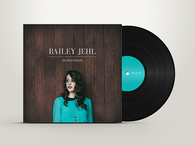 Album Layout for Bailey Jehl album artwork cd layout music packaging teal vinyl