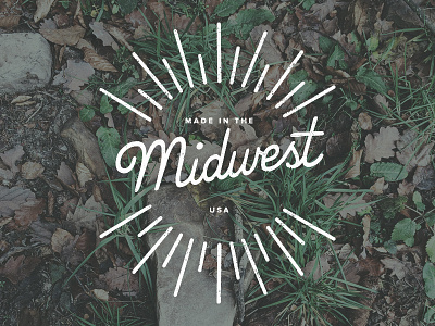 Made In The Midwest badge design logo made midwest texture typography usa
