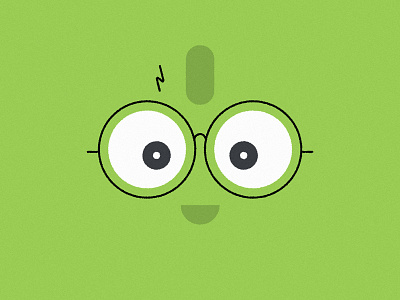 "You're a Lizard, Gary" character design eyes glasses green hagrid harry potter illustration lizard minimal