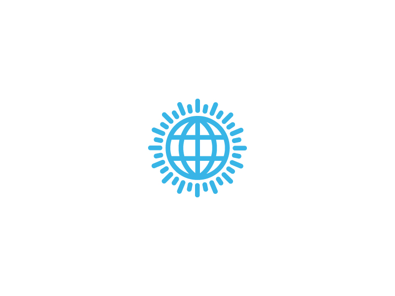 Wip Globe blue branding design earth globe logo mark wip world