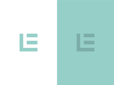 LE Monogram branding design e font icon l letter logo mark monogram typography vector