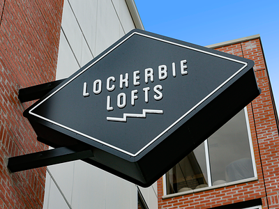 Exterior Hanging Signage for Lockerbie Lofts