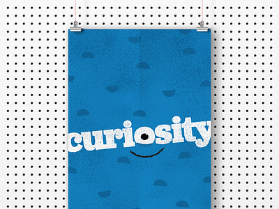Creative Mornings - "Curiosity" character creative mornings curiosity eyeball monster poster