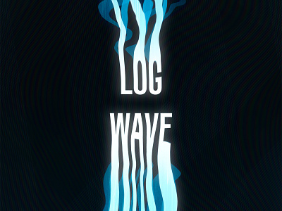 Log Wave blue blue and white cool design glitch typography wave