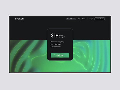 Pricing and Features page after effects animation app design features landing page pricing page saas ui web