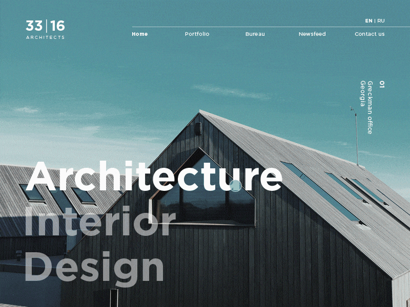 Architects Studio Homepage architecture homepage motion ui ux
