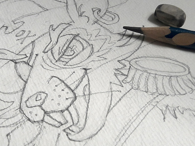 Rat work in progress character drawing pencil pirate progress rat wip