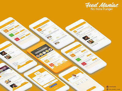 Food Manic - food delivery app UI android android app applicaiton brand delivery design food food and beverage food app ios ui