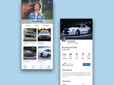 Car sell and buy app home page and product page UI android app brand buy car car app design ecommerce ios product sell ui uidesign ux