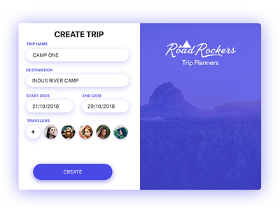 Trip plan form UI