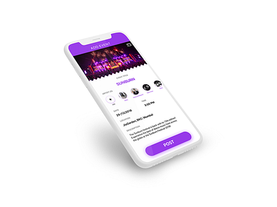 Event post page UI for event management app