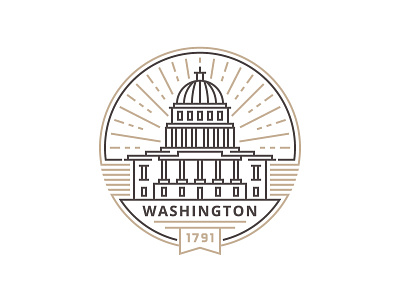 Washington building capitol emblem usa washington