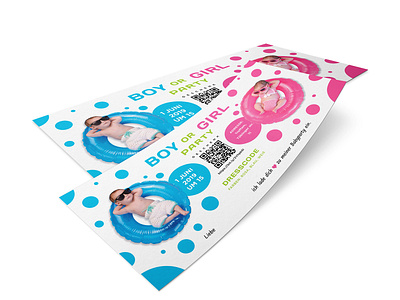 Invitation art baby boy or girl branding design flyer illustration invitaion party typography ui