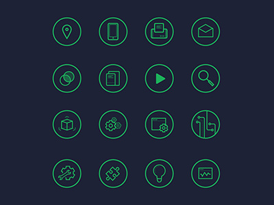 Dataspeed Icons icon design icon set iconography icons line icons tech icons