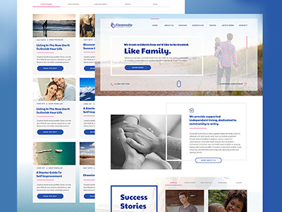 Community Connections for Independent Living development healthcare homepage ui ux web web design