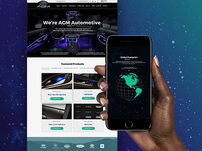 AGM Launch art direction automotive homepage lighting stars ui ux web design