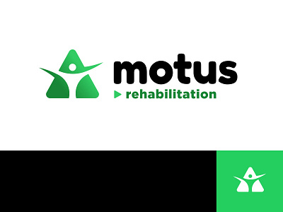 Final Motus Rehabilitation Logo branding green logo health logo logo design occupational therapy orthotics physical therapy