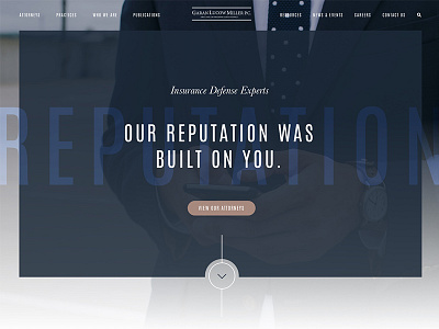 Attorney Homepage attorney blue homepage law law office lawyer legal ui ui design ux ux design web design
