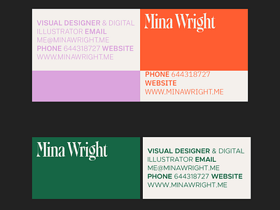 Business Card/ Design & Typography