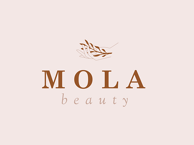 Mola Beauty Logo blog logo blogger branding design illustration logo typography vector website