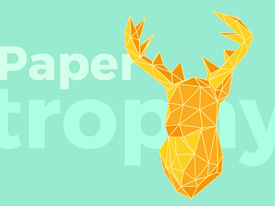 Summer Papertrophy animal colors deer design origami paper paper trophy papercraft papertrophy stag trophy paper craft