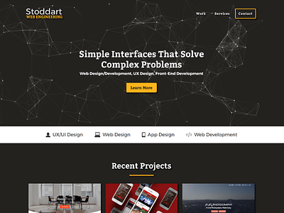 Stoddart Web Engineering Homepage freelance homepage portfolio web design