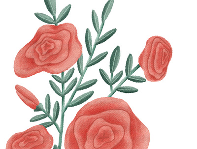 Pink Flowers card design design digital floral floral design flowers flowershop illustration