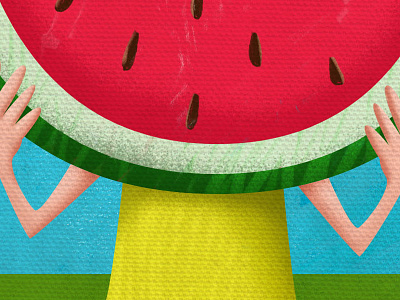 W is for watermelon dreams illustration kidlitart whimsical