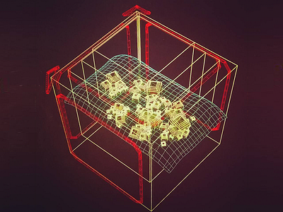 Memory Box /// 3d hologram houdini interface scifi ui ux