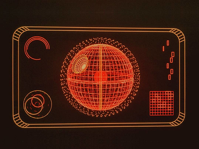 Deathstar Plans /// 3d cg deathstar hologram houdini starwars ui ux