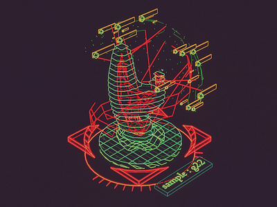 Extra Solar Sample /// 3d cg hologram houdini scifi solar ui ux