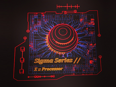 Sigma Series Processor 3d cg hologram houdini scifi ui ux