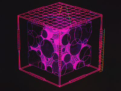 Quantum Cubic /// 3d cg cyber hologram houdini quantum scifi ui ux