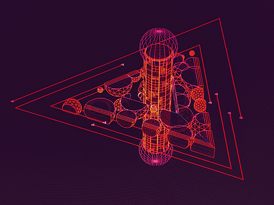 TriStation /// 3d cg cyber hologram houdini interface scifi ui ux